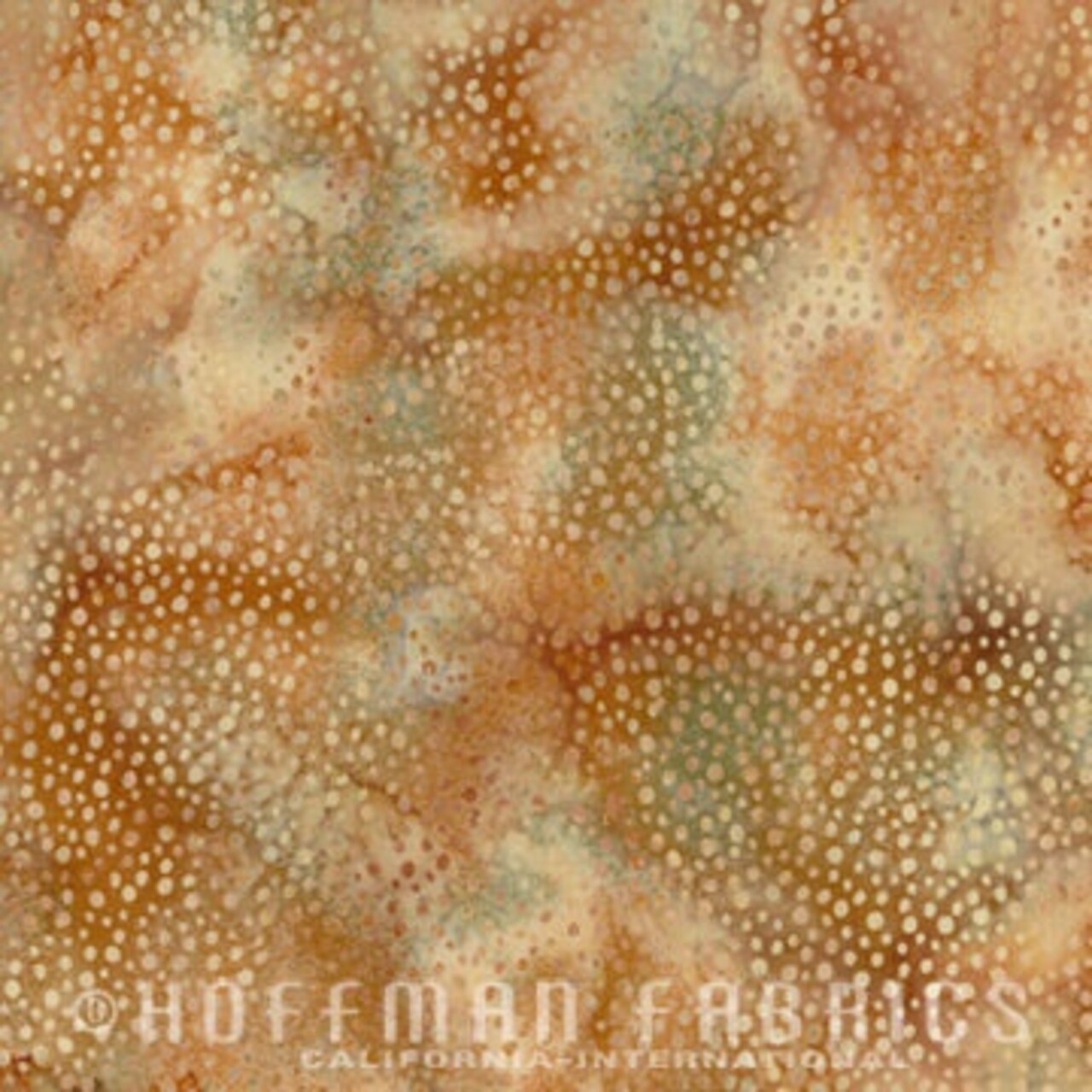 Fabric Hoffman Toast Bali Hand Painted Dots Batiks by the Quarter Yard 885-179